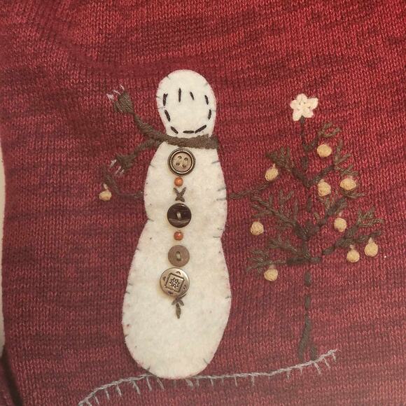 Vintage Woolrich Snowman Sweater - Medium - Picture 2 of 6